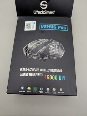 UtechSmart Venus Pro Wireless RGB MMO Gaming Mouse with 16000 DPI